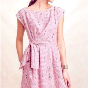 Maeve Bathing Beauty Red Striped Swimmer Front Tie Dress Anthropologie